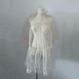 Black Halo Charm Dress Sheer  Womens Size Small